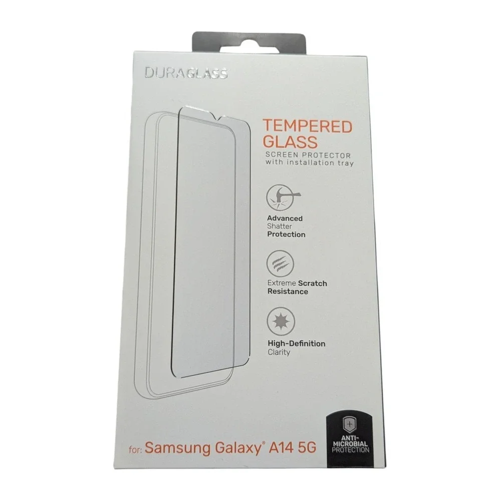 U8-N 2 Pack Lot DuraGlass Tempered Glass Screen Protector Samsung Galaxy A14 5G